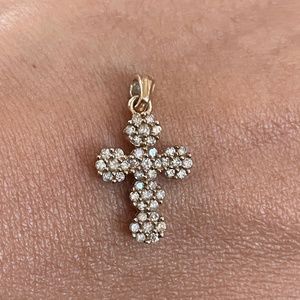 10K Gold Diamond Cross
